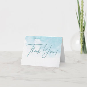 Faire-part Watercolor Baby Shower Folding Thank You Card