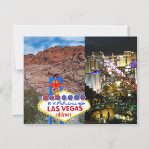 Faire-part We Moved Las Vegas Address Announcement Postcard
