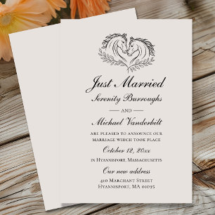 Faire-part Western Horse Country vient de se marier Mariage