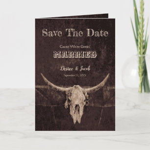 Faire-part Western Rustic Mariage Vintage Enregistrer la date