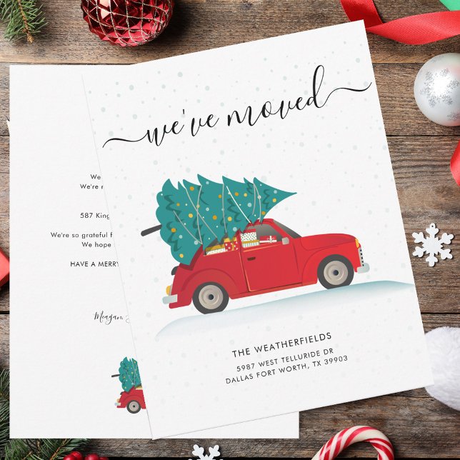 Faire-part We've Moved Christmas Holiday Moving (We've Moved Christmas Holiday Moving Announcement)