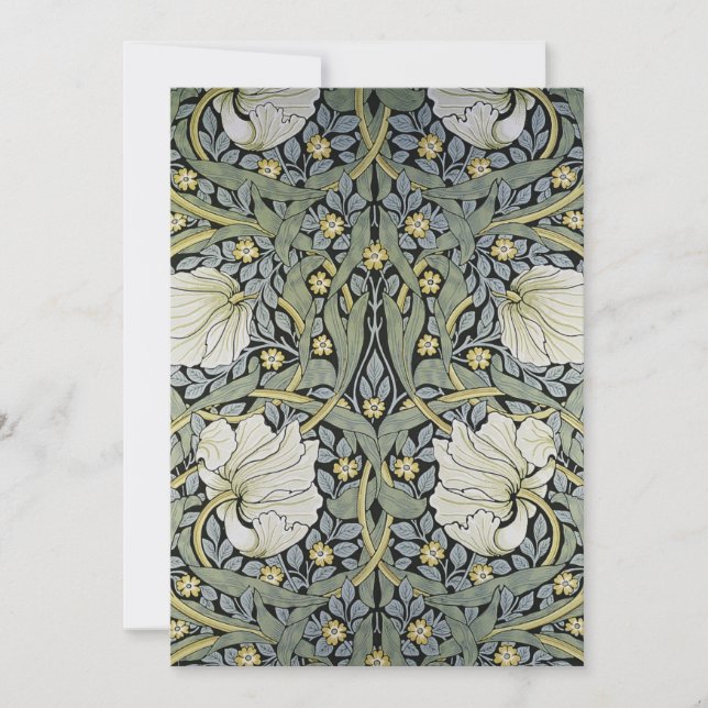 Faire-part William Morris - Fond d'écran Pimpernel (Devant)