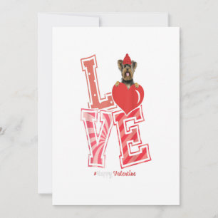 Faire-part Yorkshire Terrier Valentines Jour Cadeau