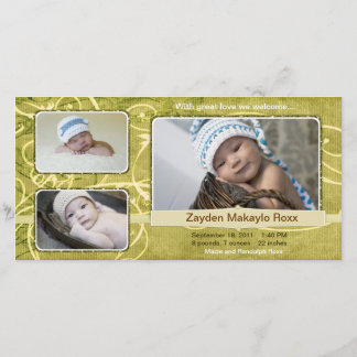 Faire-part Zayden belles annonces de naissance violet