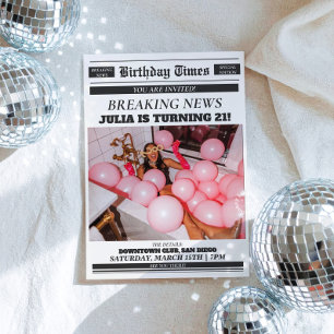 Faire-parts de naissance Invitation 21 ans