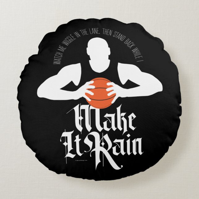 Faire pleuvoir (Basketball) Coussin rond (Devant)