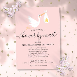Faire Pleuvoir par la Poste Invitation Rose pour B