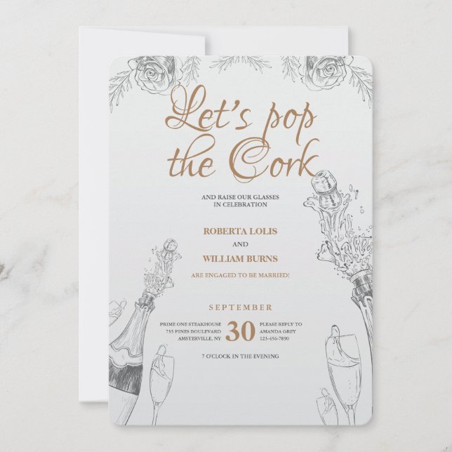 Faire sauter le bouchon Invitation (Devant)