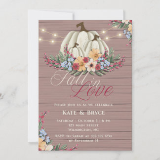 Faire tomber en amour Citrouille Invitation
