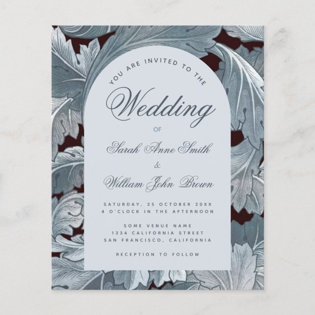 Faire un budget Arche de mariage gris Feuilles Inv (Devant)