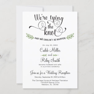 Faire un nœud Invitation de réception de mariage