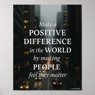 Faire une différence positive" Art mural inspiré
