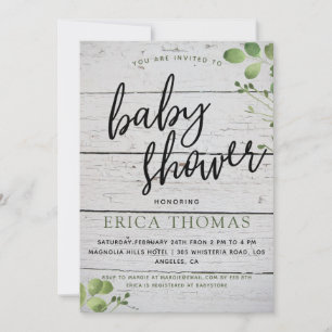 Fairepart de Baby Shower avec Typographie de Verdu