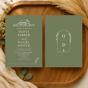 Fairepart de mariage champêtre en ligne artistique