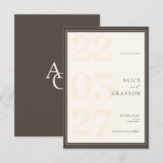 Fairepart de mariage minimaliste moderne classique