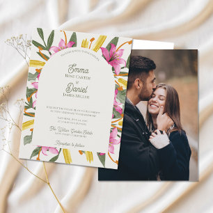Fairepart de Mariage Photo Botanique Arched Lily R