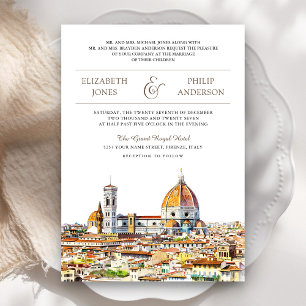 Fairepart de mariage tout-en-un Watercolor Florenc
