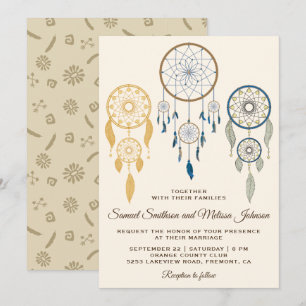 Fairepart de mariage tribal Bohemian Dream Catcher
