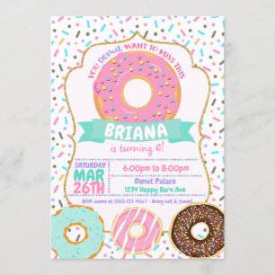 Faireparts Donut, Invitations Donut Rose Gold Past