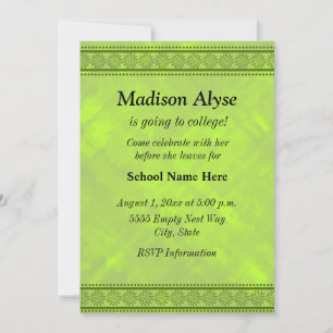 Faireparts Fleurs Shadesof Green Invitation pour l