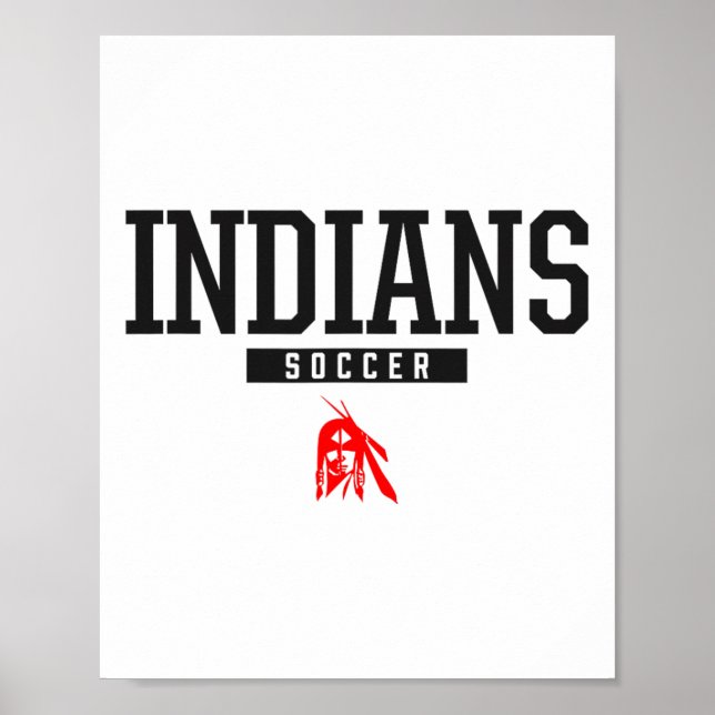 Fairfield Indians Logo Soccer Hs  Poster (Front)