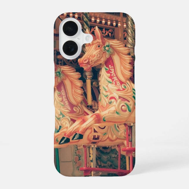 Fairground Carousel Horse iPhone 16 Case (Back)