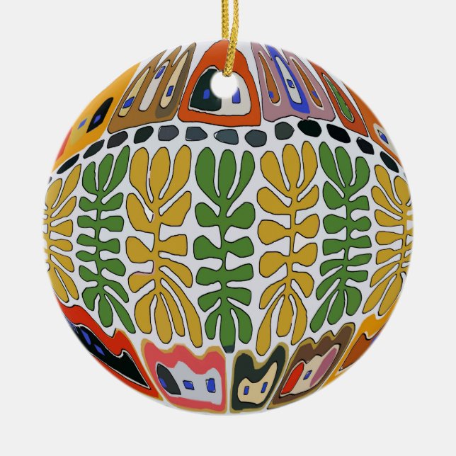 Fairgrounds, New Orleans Abstract Ceramic Ornament (Front)