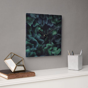 Fairie Forest Square Wall Clock