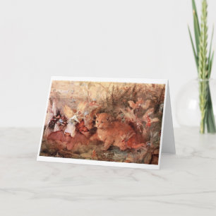 Fairies and a Cat (Blank Inside) Card