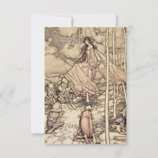“Fairies and Elves” by Arthur Rackham Thank You Card (Front)