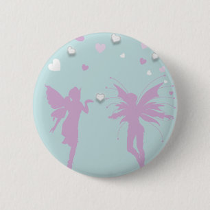 Fairies and Hearts 2 Inch Round Button