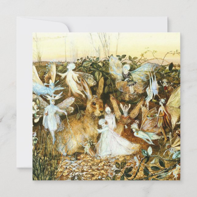 Fairies and Rabbit Invitation (Front)