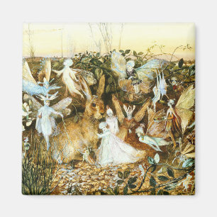 Fairies and Rabbit Magnet