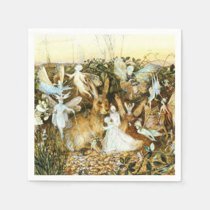 Fairies and Rabbit Napkin