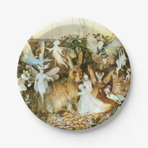 Fairies and Rabbit Paper Plate
