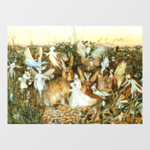 Fairies and Rabbit Window Cling