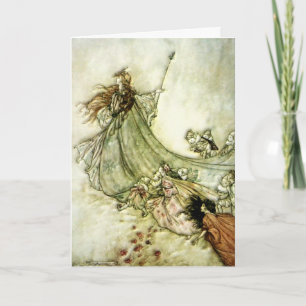 Fairies Away — Arthur Rackham Card