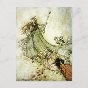 Fairies Away - Arthur Rackham Postcard