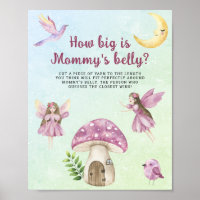 Fairies baby shower How big is mommy's belly game 