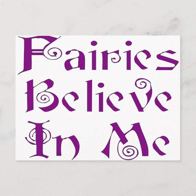 Fairies Believe In Me Postcard (Front)