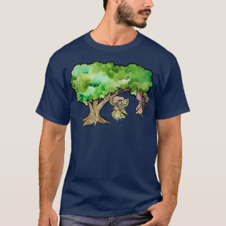 Fairies By A Tree Nature Lovers Fairy Art earthT-S T-Shirt