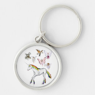 Fairies Colour the Unicorn Keychain
