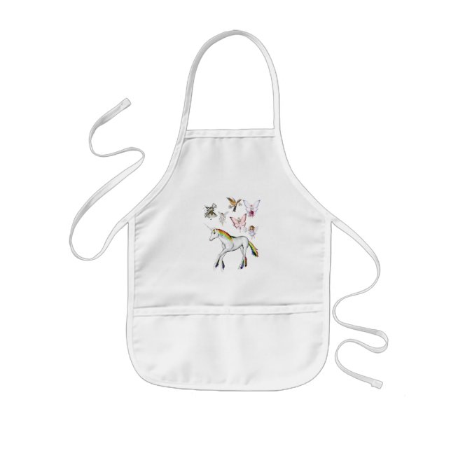 Fairies Colour the Unicorn Kids Apron (Front)