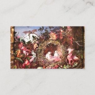 Fairies In A Birds Nest By John Anster Fitzgerald Business Card