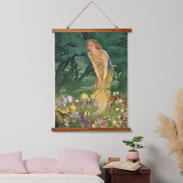 Fairies in the Moonlight Hanging Tapestry (Bedroom)