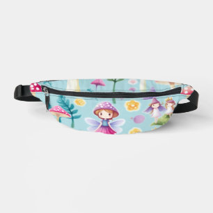 Fairies ,leaves and mushrooms land fanny pack