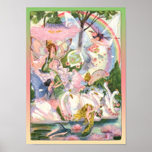 Fairies, Mermaids, and Swans Print