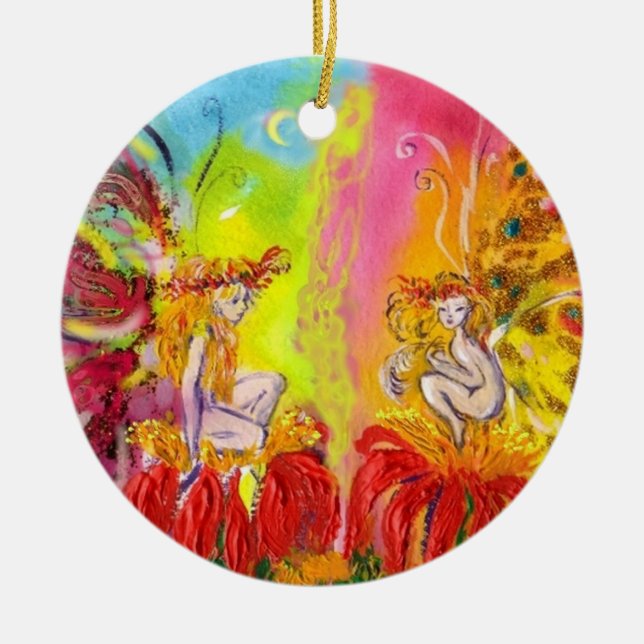 FAIRIES OF DAWN CERAMIC ORNAMENT (Front)