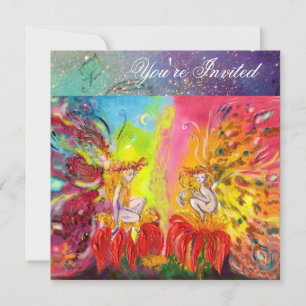 FAIRIES OF DAWN ,Magic Gold Sparkles Invitation