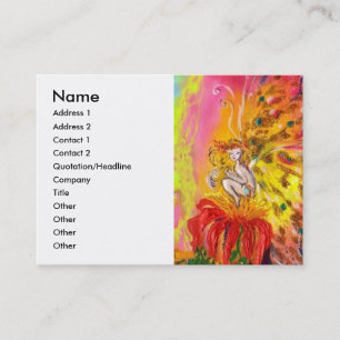 FAIRIES OF DAWN  MAGIC SPARKLES IN BLUE GOLD WHITE BUSINESS CARD
